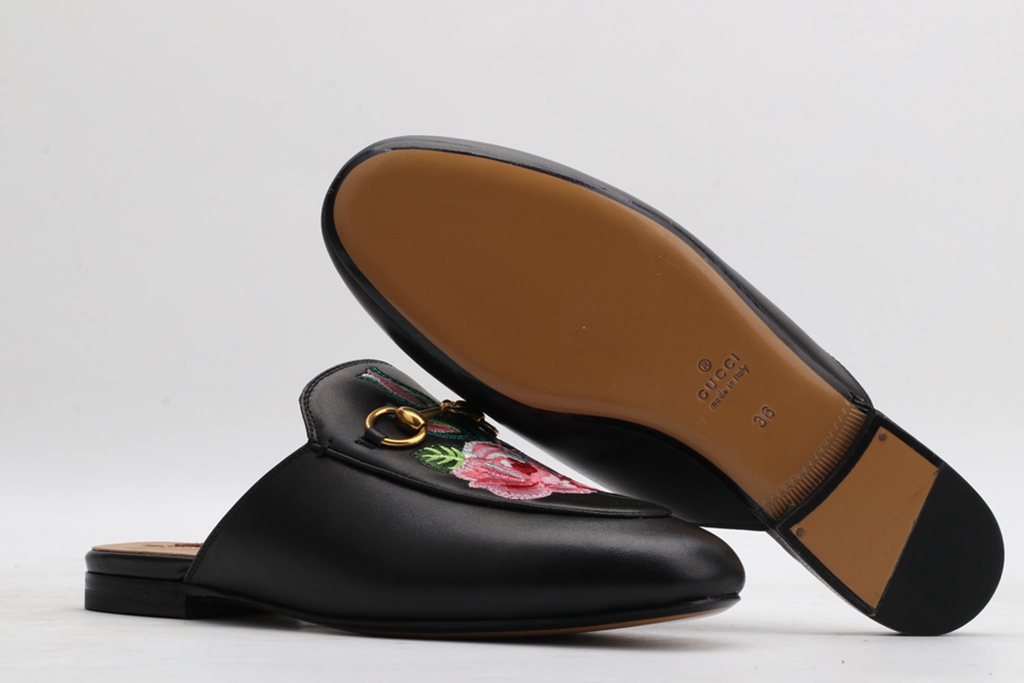 Princetown New Bloom Floral Leather Slipper Flats Sandals Mules/Slides